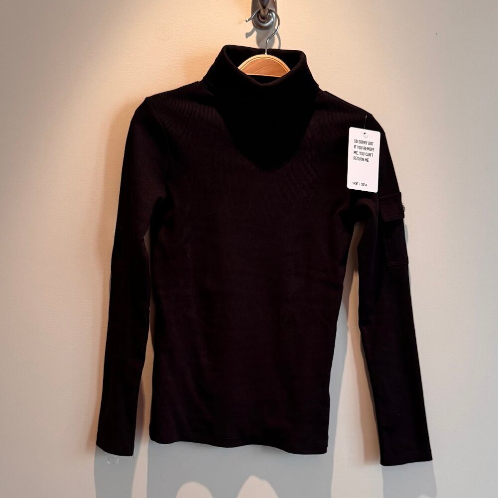 Saint + Sofia Pocket Turtleneck